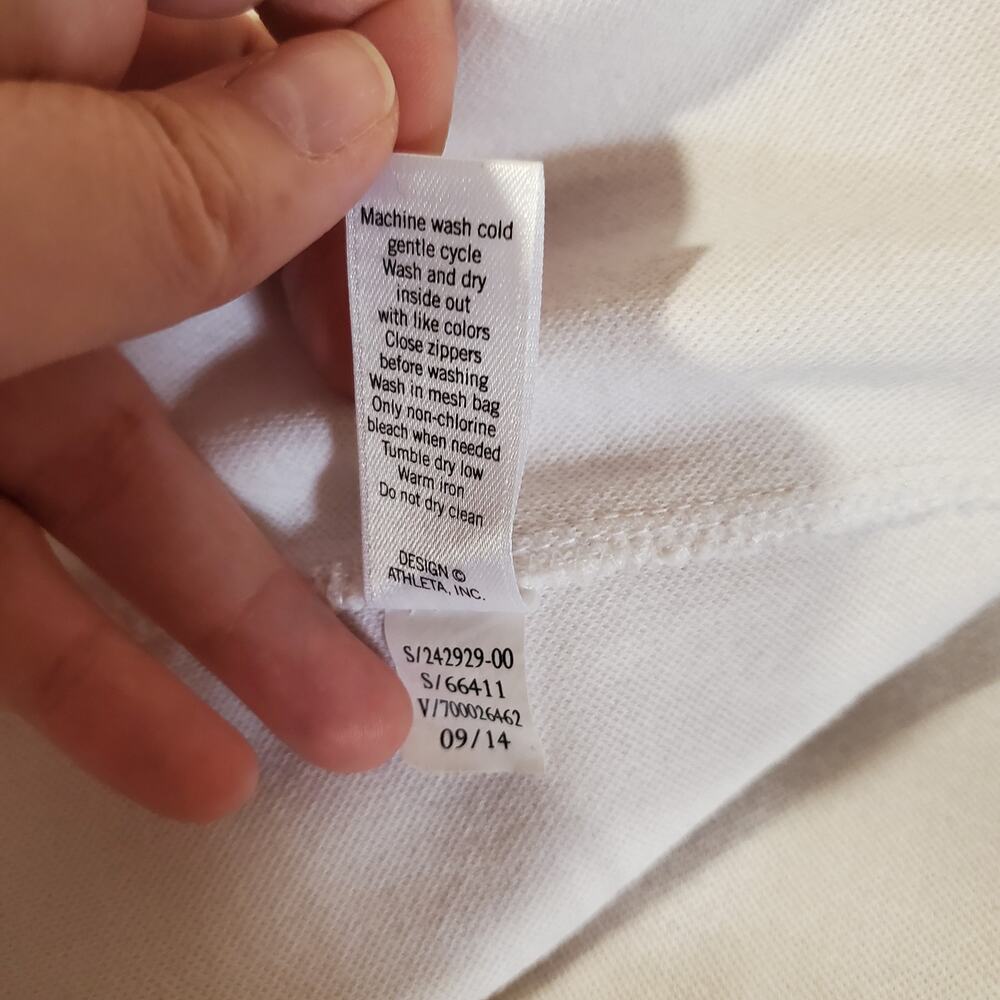 Athleta Swerve Hooded Zip Up Cropped Athletic Jacket Womens Size XS White Active - Picture 12 of 13
